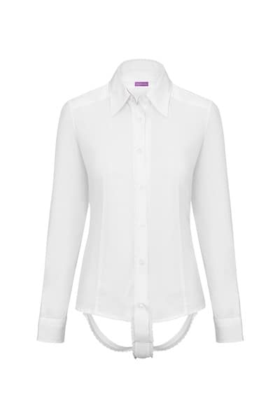 Damen Stryps ZAMANI-Ultimativer Hemdenhalter und Blusenhalter, Weiss mit Spitze